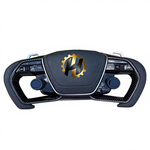 Volant <span class=keywords><strong>sport</strong></span> de luxe en cuir et fibre de carbone avec LED pour <span class=keywords><strong>Audi</strong></span> S4-S7 RS3-RS7 Q3-Q8 A3-A8 B9-B8.5 R8 TT C8 RS6 A7 Q7 A4 Q5 RS4 - Product Image 1