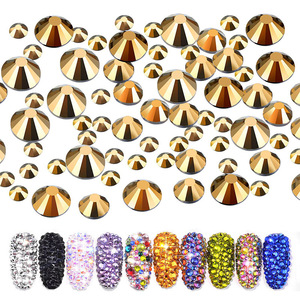 Set de 12 cajas de brocas para <span class=keywords><strong>uñas</strong></span> de fondo plano con 12 compartimentos, modelo Summer 2100, con <span class=keywords><strong>uñas</strong></span> de cristal brillantes para decoración DIY de fundas de teléfono - Product Image 3