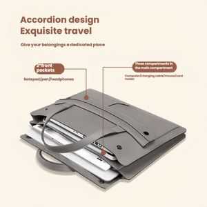 Maletín de Cuero PU para Portátil, Personalizable con Logotipo, para Oficina, Moda Ejecutiva, Ligero, Impermeable, Gran Capacidad, para Hombre - Product Image 1