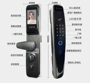Ttlock Khóa Cửa Thông Minh Khóa Cửa Kỹ Thuật Số Có Khóa Vân Tay Wifi Nhận Diện Máy Ảnh Cho Mặt Trước Nhà - Product Image 3
