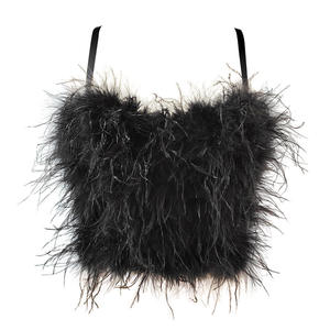 Gilet en cuir d'autruche de luxe Style enveloppé poitrine corps façonnage réglable en cuir PU couture gilet dos nu - Product Image 5