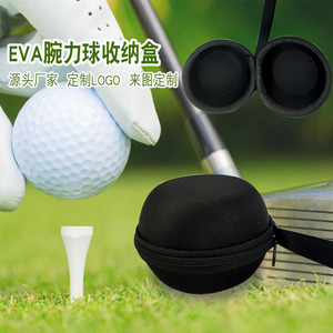 Bolsa de almacenamiento para pelotas de muay thai Eva, redonda, a prueba de golpes, color negro sólido, un compartimento - Product Image 1