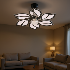 LED Ceiling Fan 25.5 Inch 3 Blades DC Motor Remote <b>Control</b> 6 Speed 3 Color <b>Temperatures</b> Flush Mount Modern Design Living Room - Product Image 2