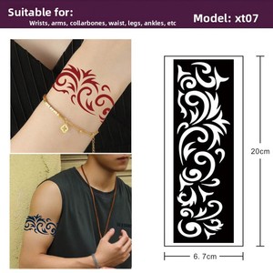 Pasta de Henna Transfronteriza para Pintura en Aerosol, Adhesivo Semipermanente, Plantilla para Tatuajes, <span class=keywords><strong>Brazalete</strong></span> Geométrico para <span class=keywords><strong>Brazo</strong></span> - Product Image 3