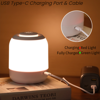 Veilleuse Dimmable Touch Lampe Portable Lampe De Table De Chevet Gradation En Continu Luminosité 3 Couleurs Chevet Veilleuse