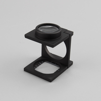 Loupe de poche FUKAI en métal, testeur de lin, instrument de mesure pliable avec lentille en verre optique TH-9008A