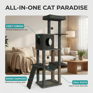 豪华环保圣诞猫塔多层剑麻抓板猫屋室内大型猫窝毛绒柔软 - Product Image 3