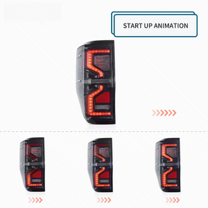 Ensemble de feu arrière à LED complet d'usine avec clignotant mobile pour Ford Ranger 2012-up T6 T7 mise à niveau des feux arrière de camionnette - Product Image 4