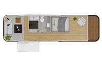 Conteneur en acier léger et durable, maison capsule spatiale mobile