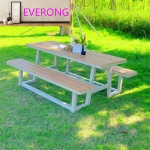 Ensemble <span class=keywords><strong>de</strong></span> table à manger <span class=keywords><strong>de</strong></span> <span class=keywords><strong>jardin</strong></span> d'extérieur imperméable en bois <span class=keywords><strong>plastique</strong></span> 6 places Banc <span class=keywords><strong>de</strong></span> patio Table à manger Banc <span class=keywords><strong>de</strong></span> restaurant <span class=keywords><strong>pour</strong></span> café - Product Image 6