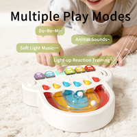 Mini Piano Musical Électronique Portable pour Enfants, Jouet à Boutons Fonctionnels, Alimenté par Piles, en Plastique ABS, 4 Modes Musicaux