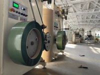 Ruban de cerclage PET vert sur mesure, qualité machine, en polyester, pour équipement d'emballage de briques