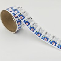 Kunden spezifischer blauer Klebe stift aufkleber Doppel lagige Abreiß oberfläche und falten freies Design für Schreibwaren