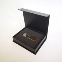Kijia De Papel — boîte en papier personnalisée OEM, boîte en Carton noir, boîte De clé USB, conteneur en lin cadeau, étui d'emballage