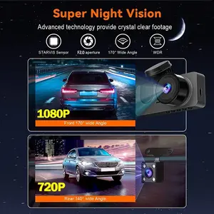 Kamera Dasbor WiFi 1080P Kamera Tampak Belakang Nirkabel Perekam Video <span class=keywords><strong>DVR</strong></span> Mobil Penglihatan Malam IR GPS MicroSD Kotak Hitam Kendaraan Perjalanan Harian - Product Image 4