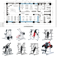 Equipo de Gimnasio Comercial para Entrenamiento de Fuerza, Equipo de Gimnasio de Alta Calidad para Interiores, Prensa de Pecho Iso-Lateral y Polea de Espalda