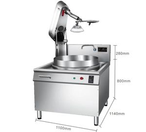 กระทะผัดเหล็กสแตนเลสแบบอัตโนมัติแขนหุ่นยนต์เครื่องทำความร้อนไฟฟ้าติดตั้งง่ายสำหรับร้านอาหารเชิงพาณิชย์อุปกรณ์ครัว - Product Image 3