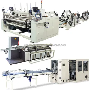Toilet paper roll converter price full automatic kitchen tissue production line rewinder cutter bundler tissue roll converting