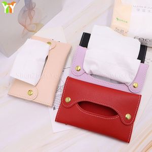 PU Leather <b>Tissue</b> Box Mini <b>Paper</b> Towel Case Handy Pocket <b>Tissue</b> Holder for Household Use - Product Image 4