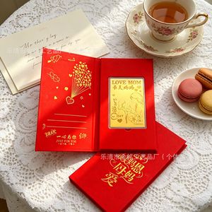 Billet de banque rectangulaire en feuille d'or 999 20mg pour la Fête des Mères, carte cadeau « Je t'aime Maman » - Product Image 5