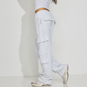 Pantaloni Cargo da <span class=keywords><strong>Donna</strong></span> con Logo Personalizzato, Vita Elastica, Gamba Larga, Produzione Propria, Traspiranti, Resistenti, Stile Streetwear, Multi <span class=keywords><strong>Tasche</strong></span> - Product Image 3