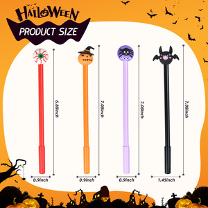 Stylo signature mignon de dessin animé d'Halloween, encre noire, stylo gel en plastique, 0,5 mm, outil d'écriture pour étudiants et cadeau de fête - Product Image 2
