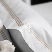 Vente en gros de linge de lit Nantong, ensemble de literie 100% coton, broderie colorée, linge de lit d'hôtel/drap/housse de couette