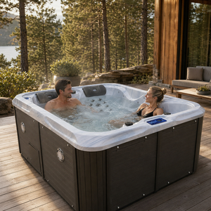 Ploutara Modern Square, Spa Exterior con Jets Digitales, Asientos Ergonómicos Dobles, Acrílico Premium, para Villa o Gimnasio, Pc-xy-001, para Cuerpo Completo - Product Image 4