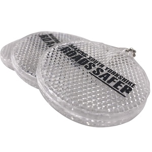 New Style Round Reflective <b>Keychain</b> Stainless Steel <b>Safety</b> <b>Keychain</b> - Product Image 5
