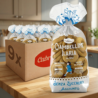 Vente en gros de Ciambelline Ilaria, biscuits sucrés traditionnels italiens à l'œuf, sans sucre, sans OGM, emballage de 9 x 650 g.