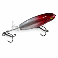 Leurre de pêche flottant LUSHAZER Spin Tail Topwater 80mm 90mm, leurre dur avec hélice rotative pour achigan, brochet, perche, truite