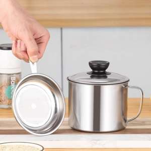 Filtre à graisse et à huile <span class=keywords><strong>de</strong></span> cuisson en acier inoxydable pour cuisine, avec couvercle à mailles fines - Product Image 5