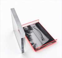 Cadre photo en acrylique, cadre d'affichage d'image transparent pour bureau avec bord rouge, bloc d'image imprimé sur mesure pour la maison, le bureau et les cadeaux