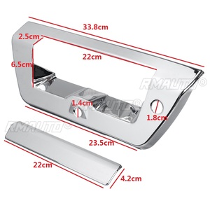 2PCS Couvre-poignée de hayon décoratif avec finition en fibre de carbone chromée pour Ford F150 2015 2016 2017 2018 2019 Accessoires de voiture - Product Image 3