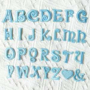 2.5cm Iron on /self Sticker Cute pink Blue Mini Alphabet Letter Patch for Girls Woman - Product Image 5