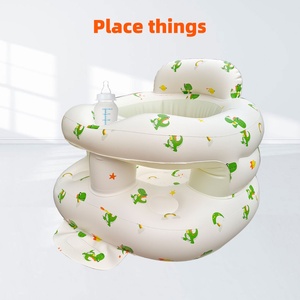 Wholesale Price Baby <b>Inflatable</b> <b>Sofa</b> Children Puff Portable Baby Gift Bath Chairs PVC Seat Practice Sitting Bath Stool - Product Image 3