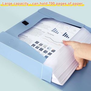Thickened PP Morandi Folding <b>File</b> Box with Customized Printing Durable Design 235x308mm Size Large Capacity Office <b>Storage</b> Box - Product Image 3