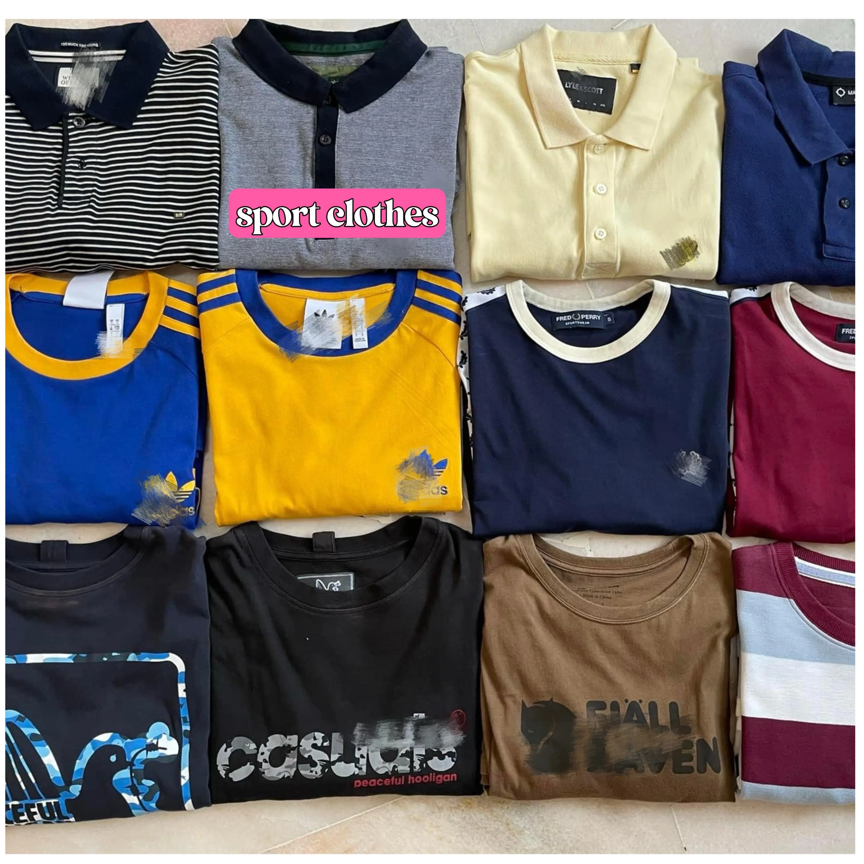 second hand coat T shirt, sweatpants jeans short pants C02 Used brand clothes in bulk Cheap wholesale luxury
