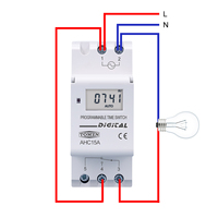 Minuteur numérique programmable hebdomadaire monophasé sur rail DIN TOMZN, contrôle par relais, AC 220V 230V 12V 24V 48V 16A D843