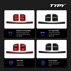Chiku Headlights are compatible with for Toyota Prado New Land Cruiser LC250 <b>Star</b> Extreme taillights with <b>LED</b> turn signals - Product Image 4