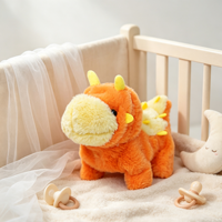 W2TOY Mainan Boneka Bergerak Naga Dinosaurus Pemancar Api Teman Hewan Peliharaan Kartun Elektrik Berjalan LED Grosir Pabrik OEM ODM Mainan AI3+