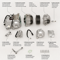 Ensemble moteur de moto 150cc, 4 temps, refroidissement par air, CDI, embrayage semi-automatique, 3 vitesses avant, 1 marche arrière, démarrage électrique, ATV, karting