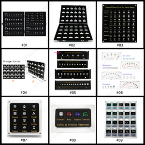 Cadermay 3-15 USA Ring Sizers 8 formas 6A Cubic Zirconia Diamond Carat Weight Ruler Comparación Size Chart Set <span class=keywords><strong>para</strong></span> joyería - Product Image 6