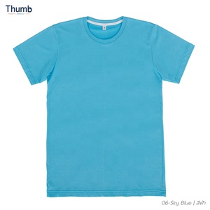 T-shirt 100% coton de haute qualité pour hommes et femmes avec 60 couleurs vierges, Jersey intelligent décontracté col rond - Product Image 3