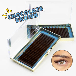 ESSI LASH Extensions de cils individuelles faites à la main en fibre PBT blonde chocolat brun foncé <span class=keywords><strong>couleurs</strong></span> coréennes - Product Image 2