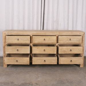 Meubles de <span class=keywords><strong>style</strong></span> campagnard antique chinois tiroirs en bois massif en orme naturel <span class=keywords><strong>buffet</strong></span> mural - Product Image 3