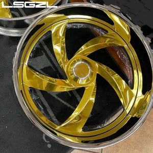 LSGZL Maßgefertigte Luxus 2-teilige / 3-teilige Geschmiedete Alufelgen 22 24 26 Zoll Gold LKW-Felge für Chevy C10 Cutlass Impala Monte Carlo - Product Image 3