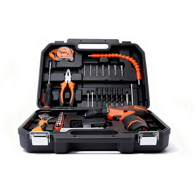 Professional Home Repair Electric Tools 12V/21V Household Lithium Power Drill Set with Screwdriver Wrench OEM Customizable