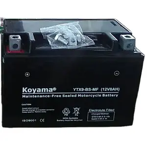 厂家直接供应摩托车电池YTX9 (MF) /YB9-BS (MF)
