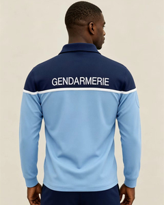 Polo à manches longues bleu uniforme du Congo, du Mali, du Cameroun et du Gabon - <span class=keywords><strong>GENDARMERIE</strong></span> NATIONALE - Product Image 2